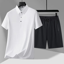 Load image into Gallery viewer, polo Shirts + shorts 2024 summer new style fashion Sportswear Men's Casual Sets Male Fashion shirts and shorts full size M-4XL
