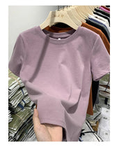Load image into Gallery viewer, Women T Shirt Girls T-Shirt Woman Clothes Tops Cotton Tshirt Female Short Sleeve Spring Tee Sexy Y2k Top White
