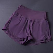 Load image into Gallery viewer, Women's 2 in 1 Shorts with Pockets - Lightweight Breathable Loose Anti-Disclosure Split Side for Yoga Running Gym
