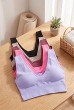 Load image into Gallery viewer, Sports Yoga Women's Bra Ribbed Shockproof Fitness Workout Bralette Sexy Elastic Backless Underwear Push-Up Bra Sportswear Tops
