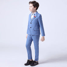 Load image into Gallery viewer, Formal Kids Plaid Tuxedo Suit
