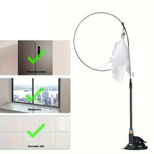 Load image into Gallery viewer, Cat Teaser Toy - Interactive Bell &amp; Feather Wand - Long Suction Cup Pole for Exciting Playtime Adventures - Ultimate Cat Toy
