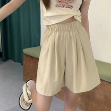 Load image into Gallery viewer, Women Shorts with Pockets Casual Basics Thin Simple Loose Fit Wide Leg Female Bottom Pants Fitness Sport Solid Running Shorts
