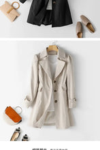 Load image into Gallery viewer, Slim Double Breasted Long Trench
