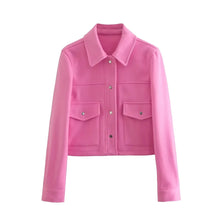 Load image into Gallery viewer, HH Jackets For Womens Autumn Fashion Solid Front Pockets Button Long Sleeve Jacket Elegant Woman Casual Outerwear Coat
