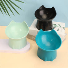 Load image into Gallery viewer, 1pc WhiskerWare Elevated Cat Bowl, Anti-Tip Plastic Raised Pet Feeding Dish with Tilted Edge, Neck Protection Kitty Food
