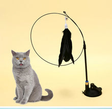 Load image into Gallery viewer, Interactive Cat Toy Handfree Cat Stick Playing Kitten Playing Teaser Wand Toy Suction Cup Bird/Feather Cat Wand Pet Supplies
