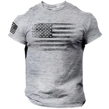 Load image into Gallery viewer, Gym Men's T Shirt For Men 3d Print USA Flag T-shirts Casual Oversized Short-sleeved Tees Summer Sportswear Tops Men Clothing
