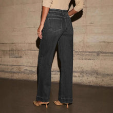Load image into Gallery viewer, High Waist Retro Straight Jeans
