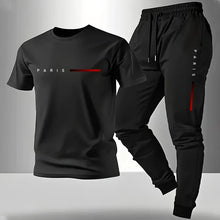 Load image into Gallery viewer, 2026 New Arrival Men's Tracksuit T-shirt and Sweatpants Spring Summer Daily Casual Sports Short Sleeve Outfit Male Fashion Set
