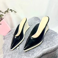 Load image into Gallery viewer, Fashion High Heels for Woman Gold Black Silver Elegant Women Shoes Luxury Handmade Weaving Lightweight Female Mules Slippers
