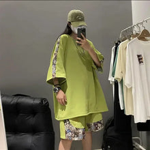 Load image into Gallery viewer, Sweatshirts Tracksuit T-shirts Shorts Suits For Men Spliced Graphic Sweatsuit Cotton Man Sets Luxury Offer Youthful Emo Kpop Xl
