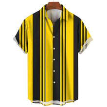 Load image into Gallery viewer, Striped Hawaiian Casual Shirt Men
