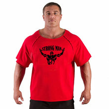 Load image into Gallery viewer, Men's T Shirts Fitness Men Bodybuilding  Shirt Batwing Sleeve Rag shirt Gym Fitness Muscle Running T shirt
