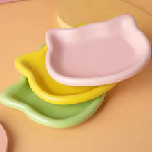 Load image into Gallery viewer, Pastel Cat Head Feeding Dish
