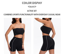 Load image into Gallery viewer, Women's Side Line Contrast Yoga Set Flat Seam Moisture Wicking Anti Rubbing Outdoor Workout Daily Trendy Fitness Two Piece Suit
