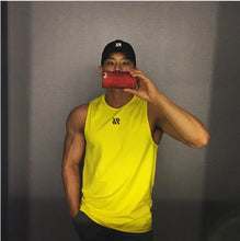 Load image into Gallery viewer, Mens Workout Tank Tops Mash Fabric Quick Dry Muscle Sleeveless Shirts Cut Off Slim Fit  Bodybuilding Gym Tees Singlet
