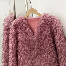 Load image into Gallery viewer, Fur Coat Eco-friendly Coats for Woman Artificial Winter Fur Coat Warm Women's Clothing New in Coats &amp; Jackets Women Tops Stones
