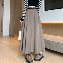 Load image into Gallery viewer, Elegant Skirts for Women Korean Style Long Skirt Female Black Pleated Midi Skirt Women's Clothing Office Lady Skirts Outfits New
