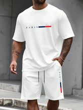 Load image into Gallery viewer, Men's Tracksuit 2 Piece O-neck Short Sleeve Shirt Shorts Set Men's Running Suit Plus Size T Shirts Man Clothing Summer T-shirt
