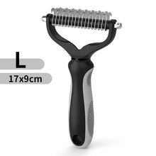 Load image into Gallery viewer, Cat Hair Removal Comb Dog Hair Removal Brush Stainless Steel Double Sided Pet Grooming Brush Removing Tangles Cat Accessories
