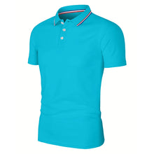 Load image into Gallery viewer, 2025 Hot Sale Men's Summer Casual Breathable Comfortable Polo Shirt Men's Solid Color High Quality Short Sleeve T-Shirt
