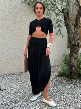 Load image into Gallery viewer, Irregular Skirt for Women Spring Summer New Elegant Street Style Skirt Women's Fashion Loose Ruched Draped Side Split Maxi Skirt
