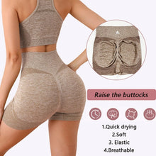 Load image into Gallery viewer, Women Seamless Yoga Set With Gym Shorts Sport Bras Brassiere Workout Tops And Fitness Leggings Clothing For Athletic Training
