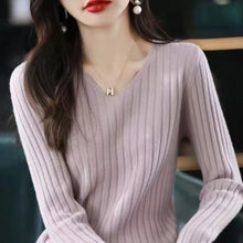 Load image into Gallery viewer, V Neck Office Knit Sweater
