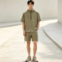 Load image into Gallery viewer, Men's Two-piece Sportswear Short Sleeved T-shirt and Pants Set Running and Fitness Sportswear Male Summer Men Tracksuit Oversize
