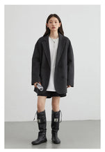 Load image into Gallery viewer, CHIC VEN Women's Woolen Coats Loose Casual Double Breasted Retro Double-sided Jacket Office Lady Outerwear Autumn Winter 2026
