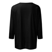 Load image into Gallery viewer, Women Summer Tops Round Neck Three Quarter Sleeve Comfortable Print T Shirt Blouse Women T Shirt muticolor t shirt tops
