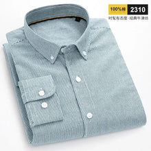 Load image into Gallery viewer, Striped Plaid Cotton Slim Shirt
