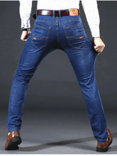 Load image into Gallery viewer, 2025 Men's Jeans Casual Stretch Classic Blue Black Denim Pants Men's Texture Jeans Versatile Item Interprets Denim Fashion offic
