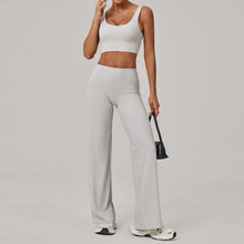 Load image into Gallery viewer, 2PCS Yoga Set Women Yoga Pant Workout Tracksuit Sportswear Gym High Waist Straight Leg Bottoms Fitness Bta Sports Suit XP01
