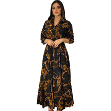 Load image into Gallery viewer, Women's Fashion  New Sexy Elegant Dress Temperament Digital Printing Long Shirt Dress Ladies Elegant Commuter Casual Dress
