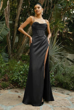 Load image into Gallery viewer, Elegant Backless V-Neck Evening Gown
