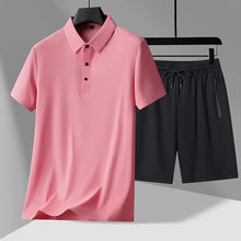 Load image into Gallery viewer, polo Shirts + shorts 2024 summer new style fashion Sportswear Men's Casual Sets Male Fashion shirts and shorts full size M-4XL
