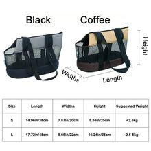 Load image into Gallery viewer, Practical Oxford Cloth Pet Carrier Black Foldable Pet Bag Breathable Lightweight Pet Backpack Hiking Trip
