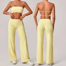 Load image into Gallery viewer, 2PCS Yoga Set Women Yoga Pant Workout Tracksuit Sportswear Gym High Waist Straight Leg Bottoms Fitness Bta Sports Suit XP01
