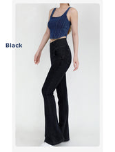 Load image into Gallery viewer, Yoga Jeans for Women Denim Pants Sexy Flared Trousers Lady Pants Hip Lifting and Cross Waist Design Indoor Sports Outdoor Flared
