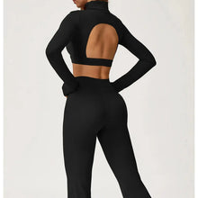 Load image into Gallery viewer, Yoga Set 2 Pieces Gym Clothes Yoga Outfits For Women Tracksuits Workout Long Sleeved Fitness Set Sport Bra Crop Top Gym Leggings
