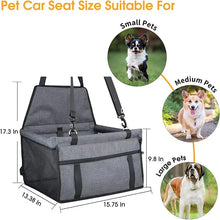 Load image into Gallery viewer, Dog Car Seat Cover Foldable Hammock Pet Harness Cat Bag Basket Stable and Foldable Travel Pet Dog and Cat Safety Car Seat
