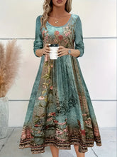 Load image into Gallery viewer, Elegant Printed Casual Midi Dress
