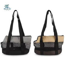 Load image into Gallery viewer, Practical Oxford Cloth Pet Carrier Black Foldable Pet Bag Breathable Lightweight Pet Backpack Hiking Trip
