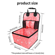 Load image into Gallery viewer, Pet Dog Car Seat with Storage Pockets Universal Pet Seat Cover for Small Medium Dogs Non-Slip Portable Travel Mat &amp; Safety Bag
