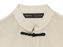 Load image into Gallery viewer, Women Trendy Sexy Striped Shirts Summer Female Chic Rope Buttons Sheer Shirts Lady High Street Elegant Long Sleeve Blouse Tops
