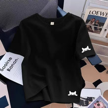 Load image into Gallery viewer, 2026 Womens T-shirts Summer Cotton Casual O-Neck Short Sleeve Daily Cute Oversiz Tshirt Woman Clothes Daily Comfortable Tees Top
