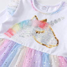 Load image into Gallery viewer, Unicorn Sequin Gradient Girls Dress
