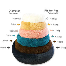 Load image into Gallery viewer, 40-110cm Round Pet Bed for Large Dog Bed Super Soft Cat Bed Long Plush Dog House for Medium Dog House Winter Warm Sleeping
